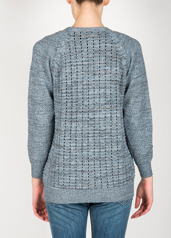 Micaela Greg - Net Cardigan in Jeans Blue Micaela Greg - Net Cardigan in Jeans Blue
