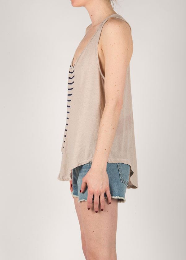 My Line - Ivy Deep V Tank in Stone My Line - Ivy Deep V Tank in Stone
