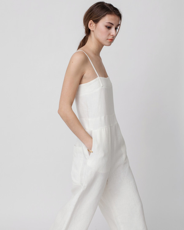 Luisa et la luna Lucia Jumpsuit in White Luisa et la luna Lucia Jumpsuit in White