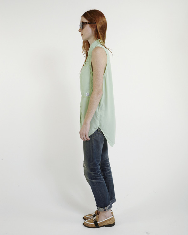 LF Markey Oscar Silk Workshirt in Mint LF Markey Oscar Silk Workshirt in Mint