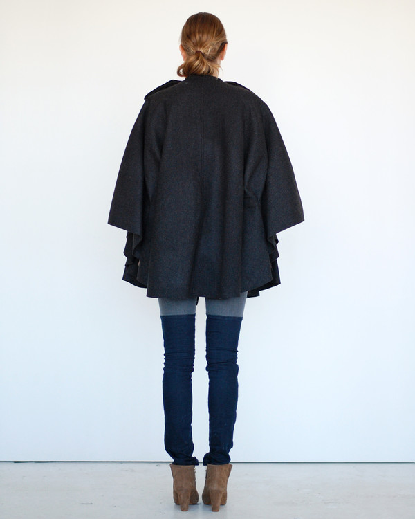 Risto Pleated Cape in Black Risto Pleated Cape in Black
