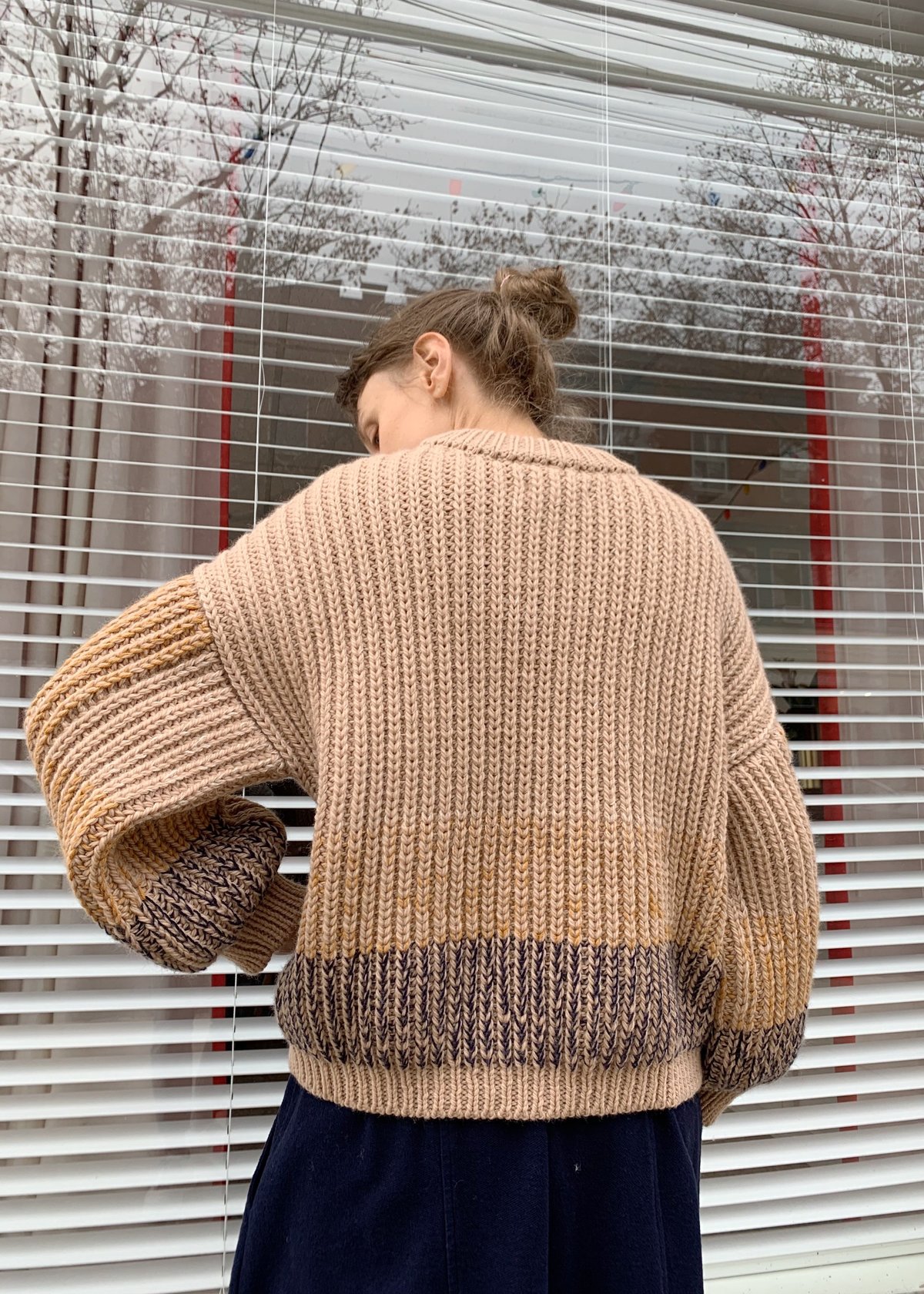 Micaela Greg Ombre Sweater - flax 