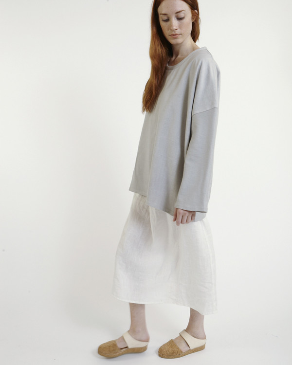 Revisited Matters Tubular Collar Sweatshirt in Blue Revisited Matters Tubular Collar Sweatshirt in Blue