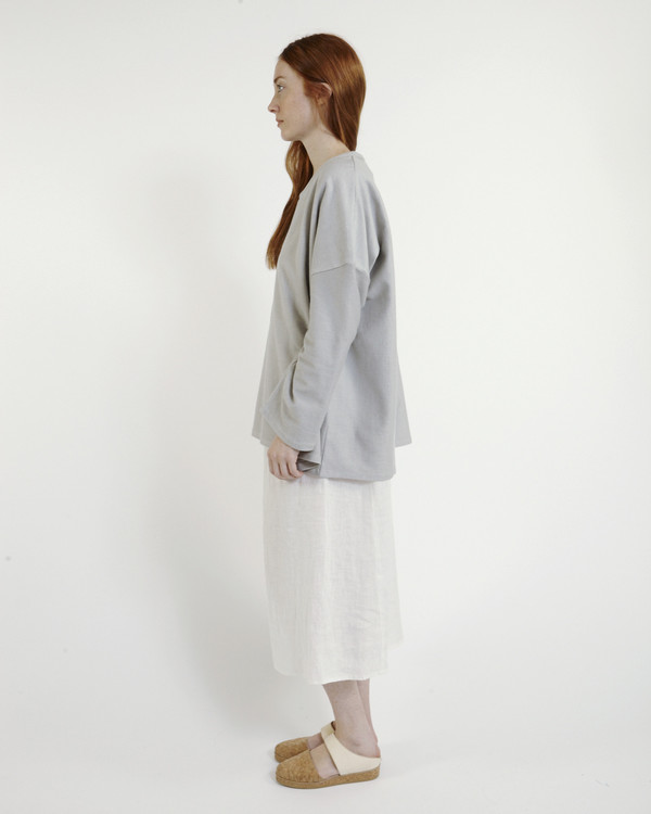 Revisited Matters Tubular Collar Sweatshirt in Blue Revisited Matters Tubular Collar Sweatshirt in Blue