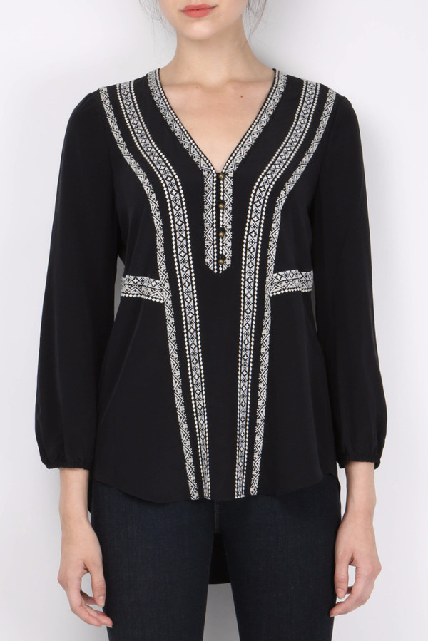 Veronica Beard Loreto V-Neck Top Veronica Beard Loreto V-Neck Top