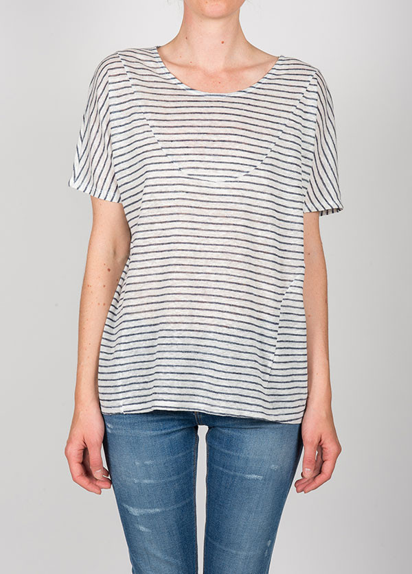 Objects Without Meaning - Basia Tee in Chalk Stripe Objects Without Meaning - Basia Tee in Chalk Stripe