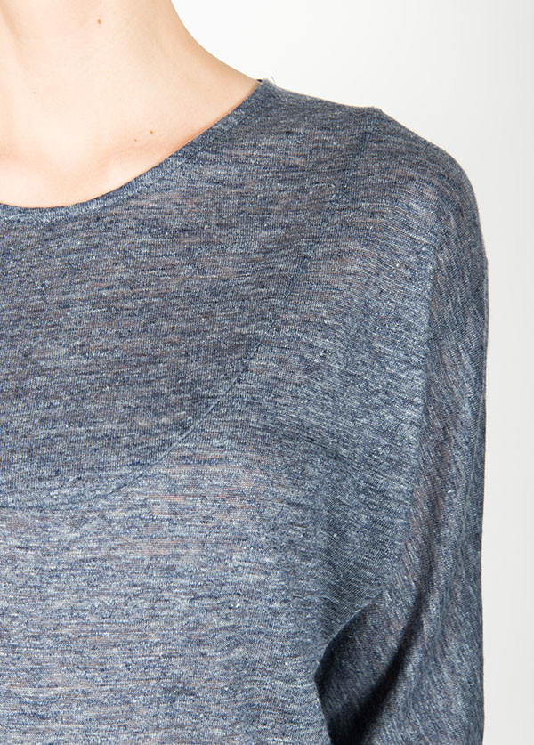 Objects Without Meaning - Edie 3/4 Tee in Deepest Blue Objects Without Meaning - Edie 3/4 Tee in Deepest Blue