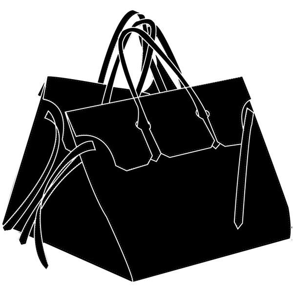 Four Sided Rectangular Bag in Red Four Sided Rectangular Bag in Red