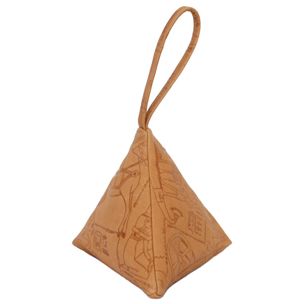 Pyramid Bag, Embossed Tan Pyramid Bag, Embossed Tan