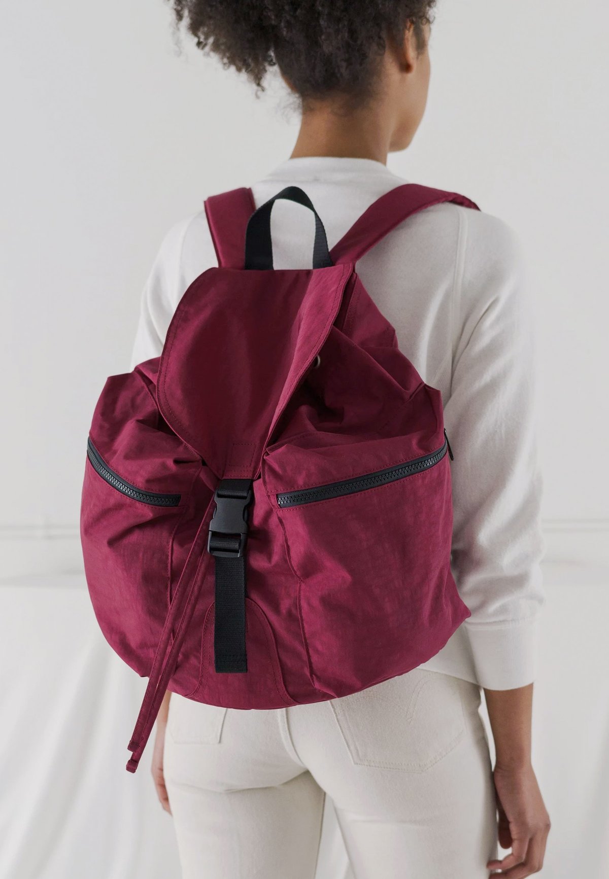 BAGGU Large Sport Backpack cranberry Garmentory