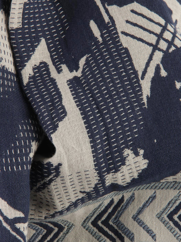 Hoss Intropia Denim Pattern Scarf Hoss Intropia Denim Pattern Scarf