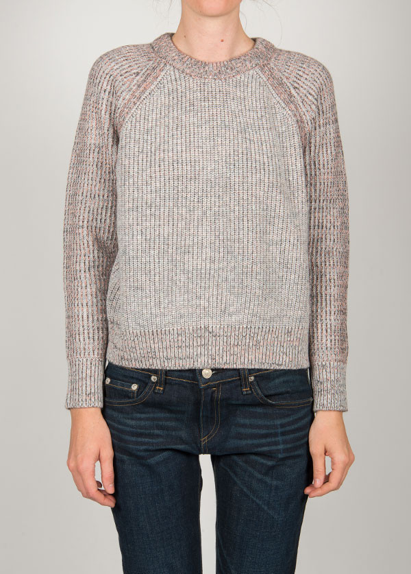Rag & Bone - Addison Pullover in Light Grey Melange Rag & Bone - Addison Pullover in Light Grey Melange