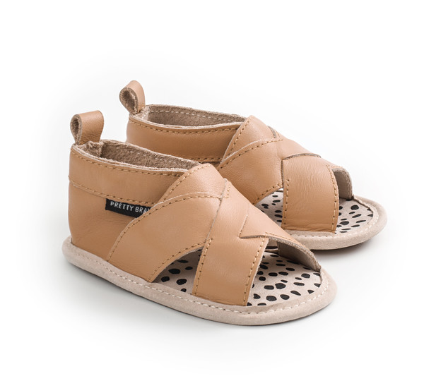Pretty Brave Fringe Cross-Over Sandal Tan Pretty Brave Fringe Cross-Over Sandal Tan