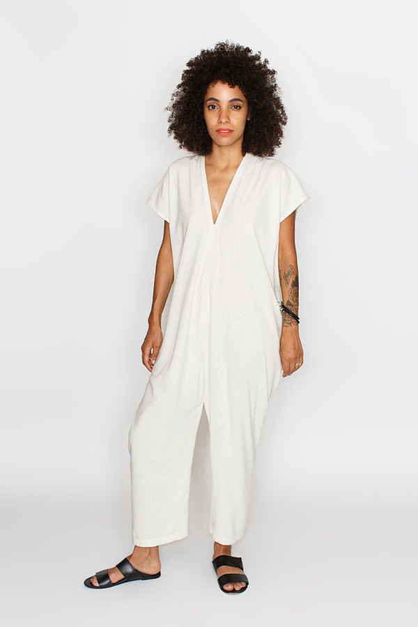 Miranda Bennett Everyday Jumpsuit, Silk Noil in Natural Miranda Bennett Everyday Jumpsuit, Silk Noil in Natural