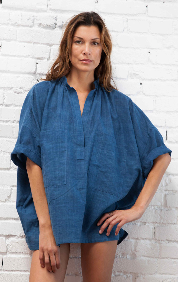 Two New York Indigo Two Pocket Shirt Two New York Indigo Two Pocket Shirt