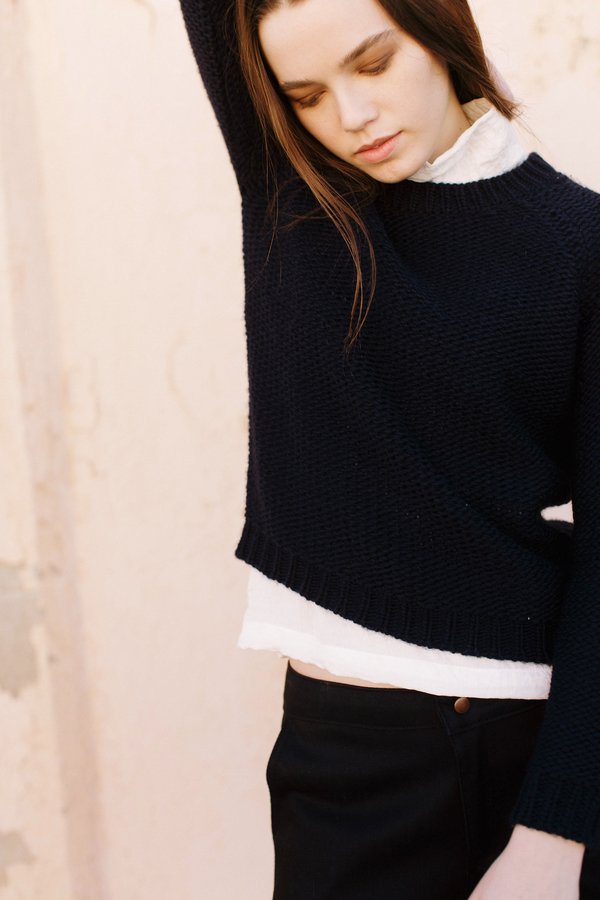 PRE-ORDER - Objects Without Meaning Raglan Sweater, Navy PRE-ORDER - Objects Without Meaning Raglan Sweater, Navy