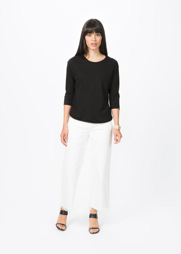 Organic by John Patrick 3/4 Sleeve Crew Neck Tee Organic by John Patrick 3/4 Sleeve Crew Neck Tee