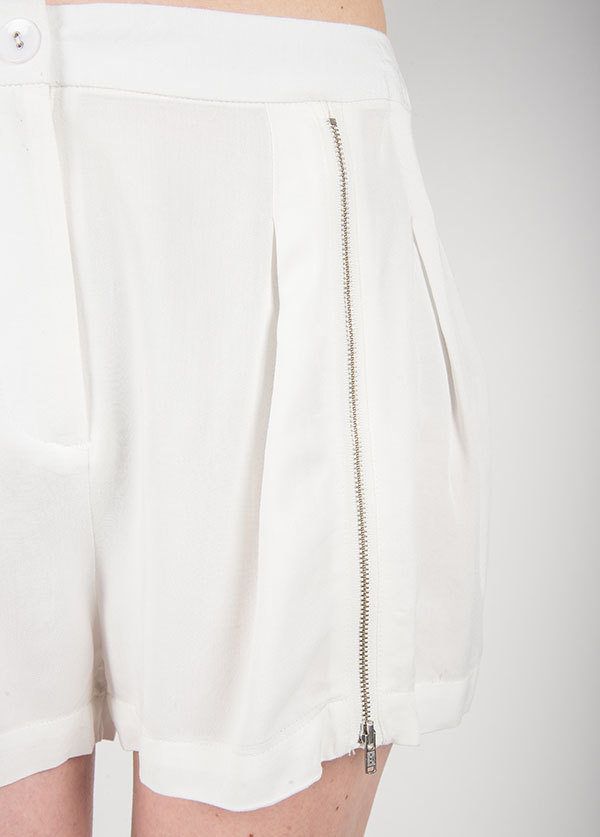 Something Else - Zippered Front Short in Ivory Something Else - Zippered Front Short in Ivory