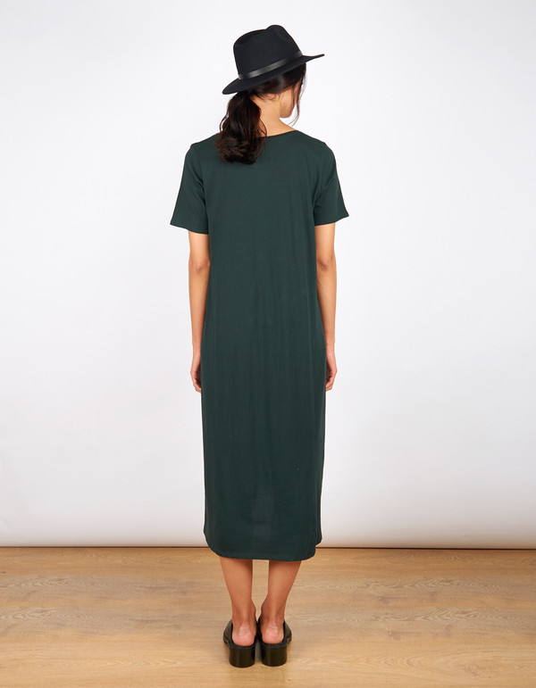 Kowtow Building Block T-Shirt Dress Bottle Green Kowtow Building Block T-Shirt Dress Bottle Green