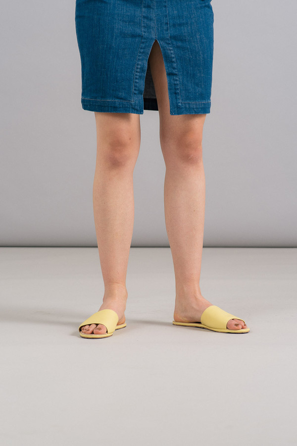 The Palatines Caelum Slide Sandal in Yellow The Palatines Caelum Slide Sandal in Yellow