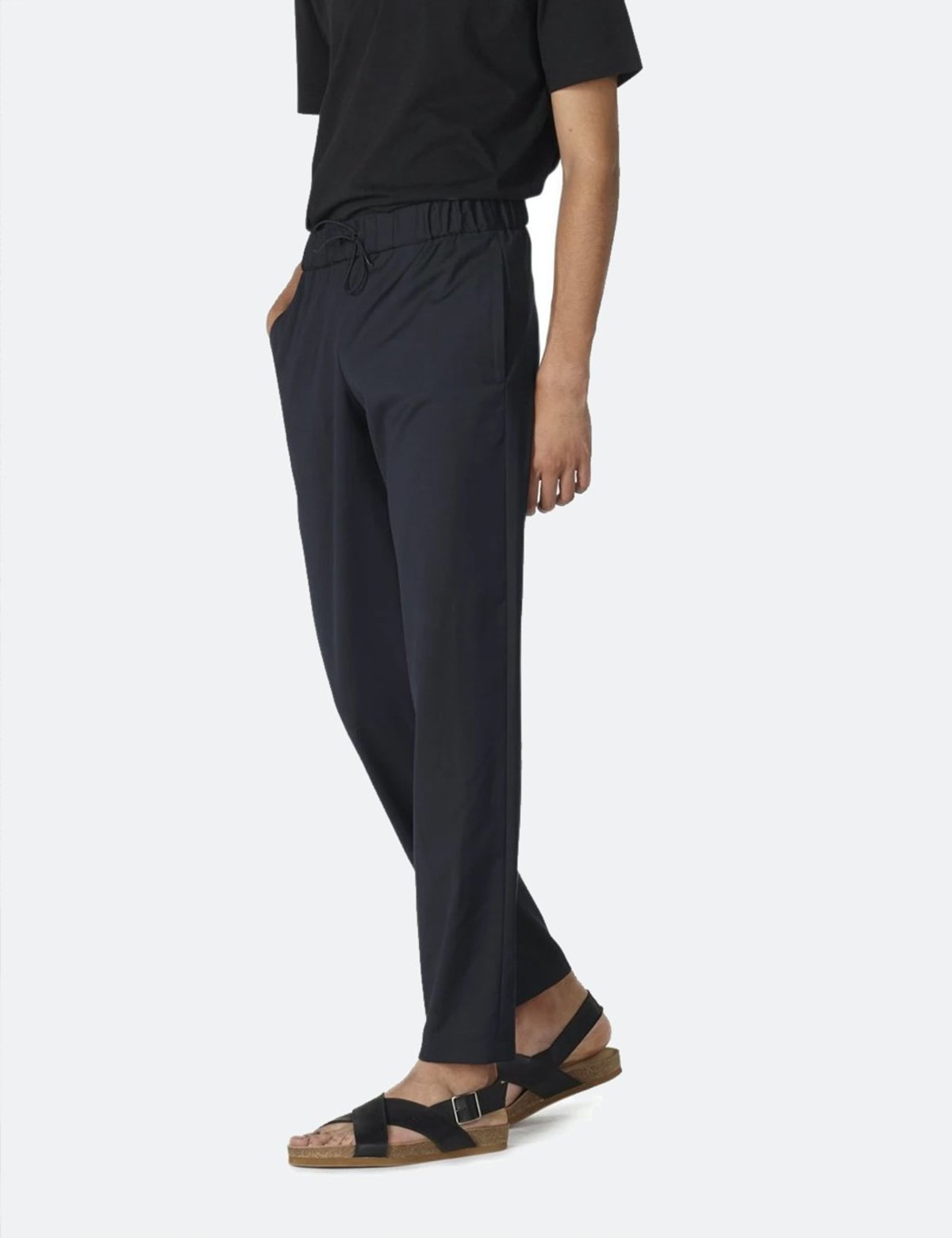 Navy blue elasticated waist trousers Clearance