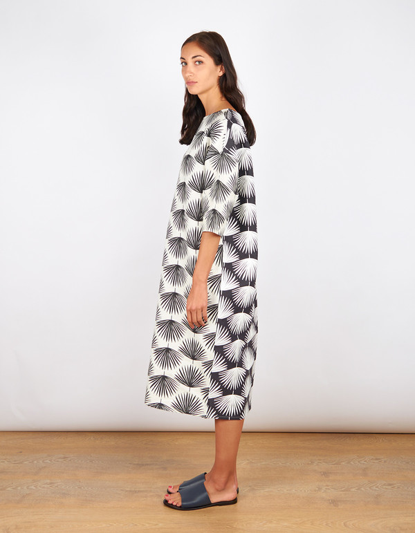 Sunja Link Banquet Collab Dress Palm Print Sunja Link Banquet Collab Dress Palm Print