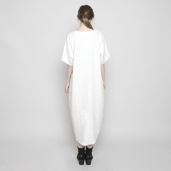 7115 by Szeki Relaxed Boat-Neck Midi Off-White FW16 7115 by Szeki Relaxed Boat-Neck Midi Off-White FW16