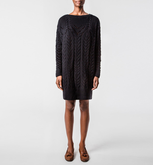 Ryan Roche Fisherman Sweater Black Ryan Roche Fisherman Sweater Black