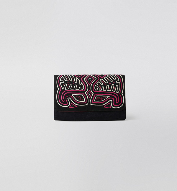 Mola Sasa Mola Denim Clutch Magenta Mola Sasa Mola Denim Clutch Magenta