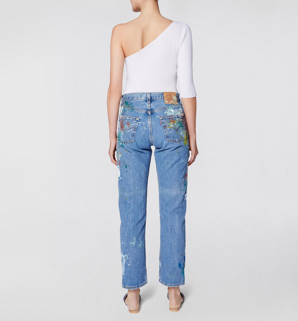 Ryan Roche One Shoulder Bodysuit Chalk Ryan Roche One Shoulder Bodysuit Chalk