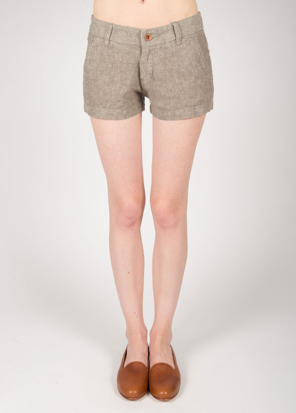 The West is Dead - Chino Short in Tan Chambray The West is Dead - Chino Short in Tan Chambray