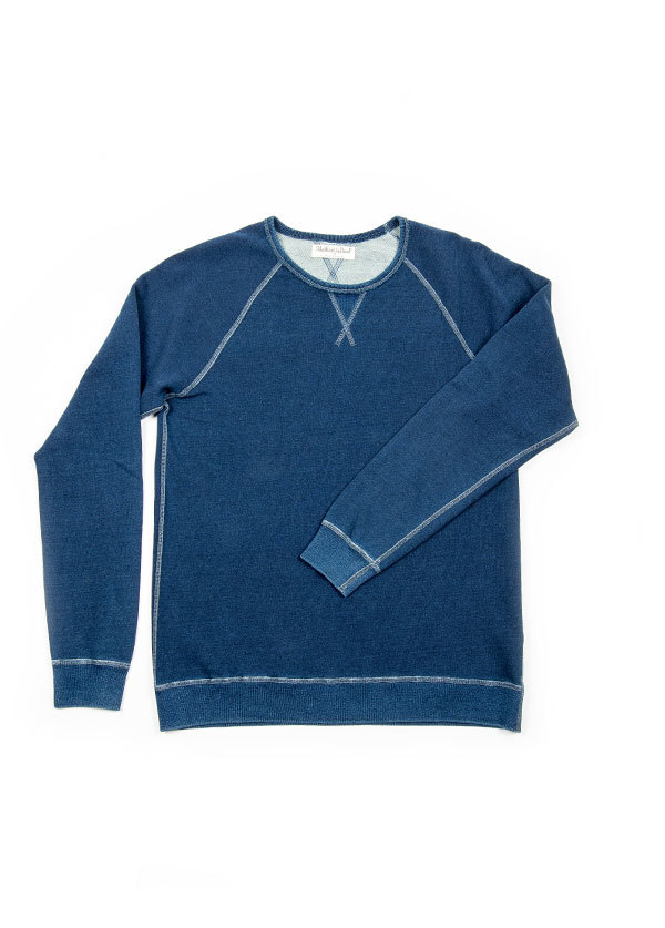 The West is Dead - Mens Crew Neck Sweatshirt in Dark Indigo The West is Dead - Mens Crew Neck Sweatshirt in Dark Indigo