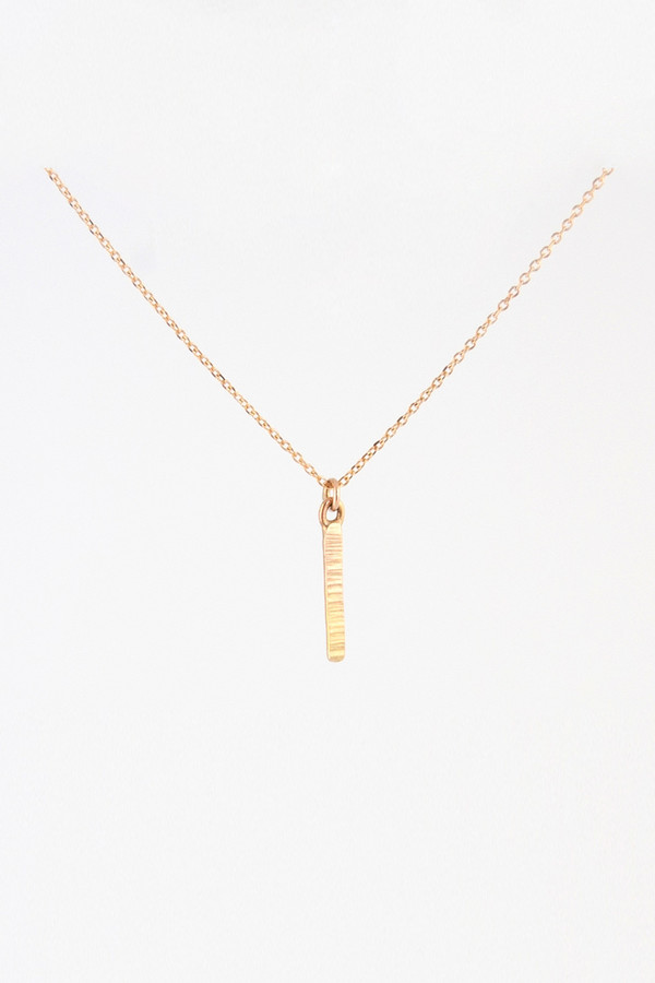 Emi Grannis Hammered Bar Necklace 14k Yellow Gold Emi Grannis Hammered Bar Necklace 14k Yellow Gold