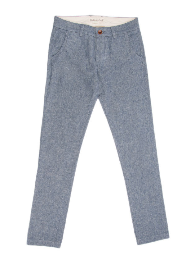 The West is Dead - Men's Slim Chino Pant in Blue Chambray The West is Dead - Men's Slim Chino Pant in Blue Chambray