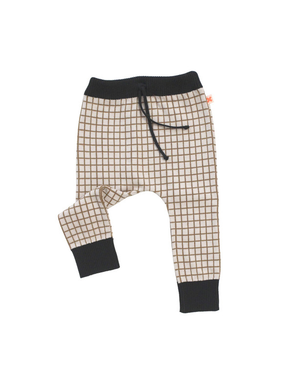 TINY COTTONSGRID PANT KNIT BEIGE/BLACK TINY COTTONSGRID PANT KNIT BEIGE/BLACK