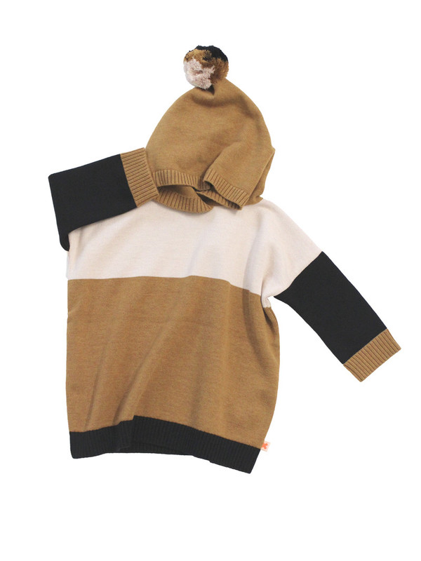 Tinycottons Color Block Poncho Knit Tinycottons Color Block Poncho Knit