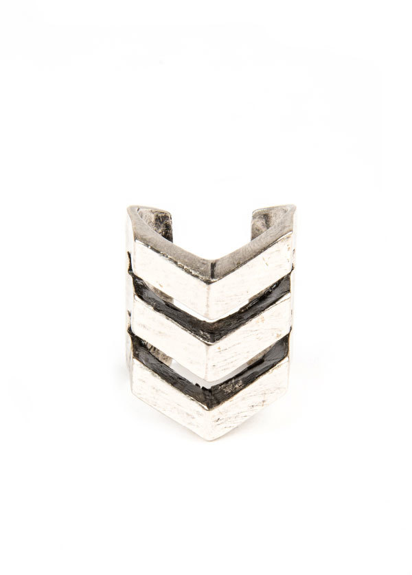 TomTom Jewelry - The Chevron Negative Space Ring in Oxidized Silver TomTom Jewelry - The Chevron Negative Space Ring in Oxidized Silver