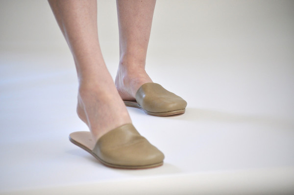 The Palatines Shoes Cognitio Mule - Olive Leather The Palatines Shoes Cognitio Mule - Olive Leather