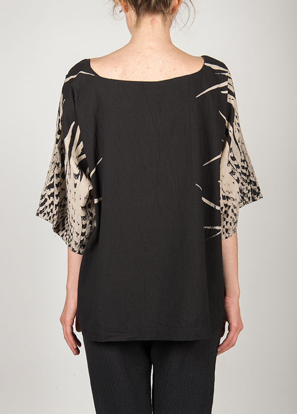 Uzi - Feather Kimono in Black Uzi - Feather Kimono in Black