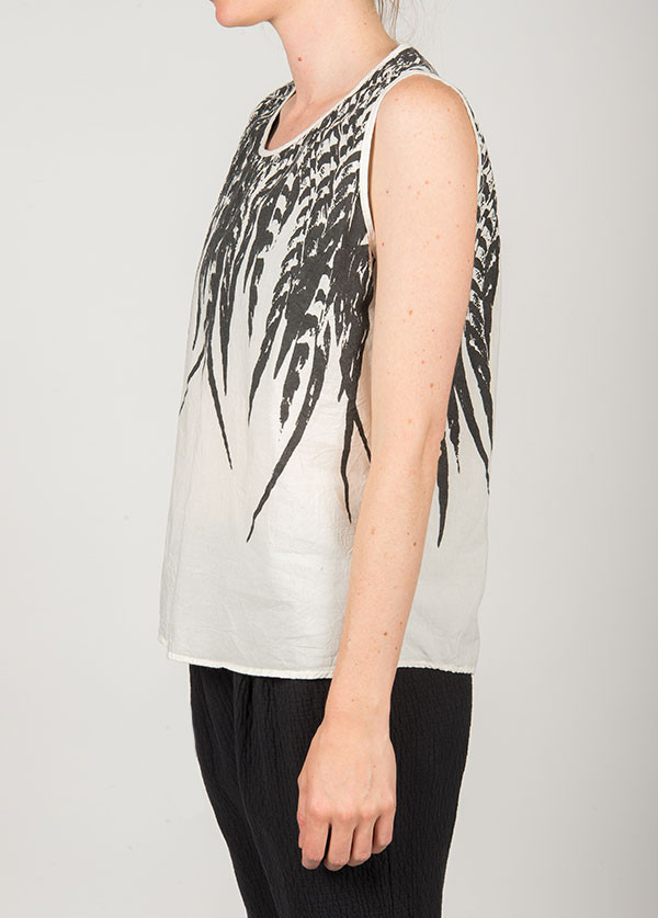 Uzi - Feather Woven Tank in Cream Uzi - Feather Woven Tank in Cream