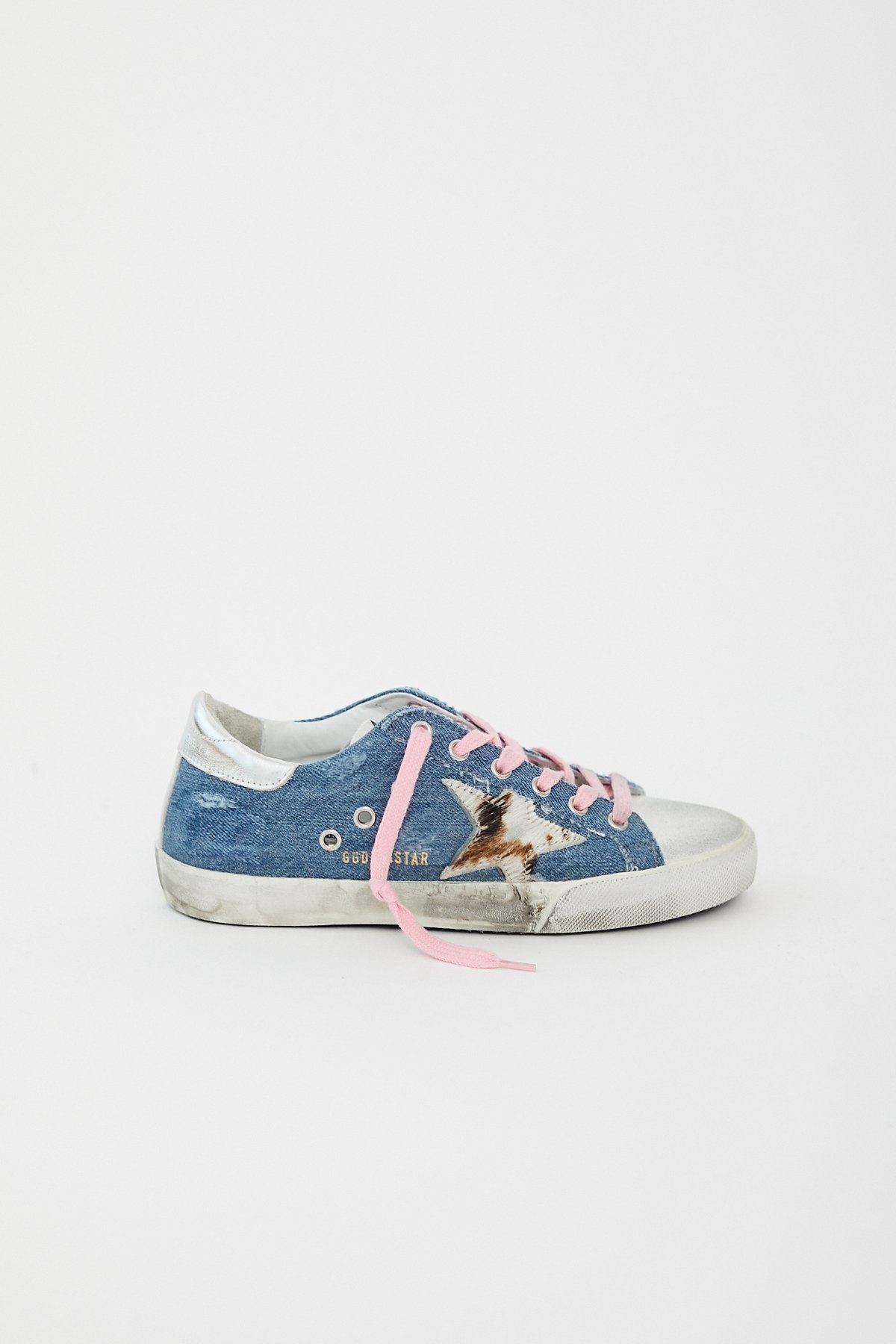 golden goose light blue sneakers