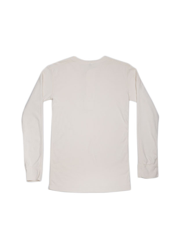 Velva Sheen - Men's Rib Knit Long Sleeved Henley in Off White Velva Sheen - Men's Rib Knit Long Sleeved Henley in Off White