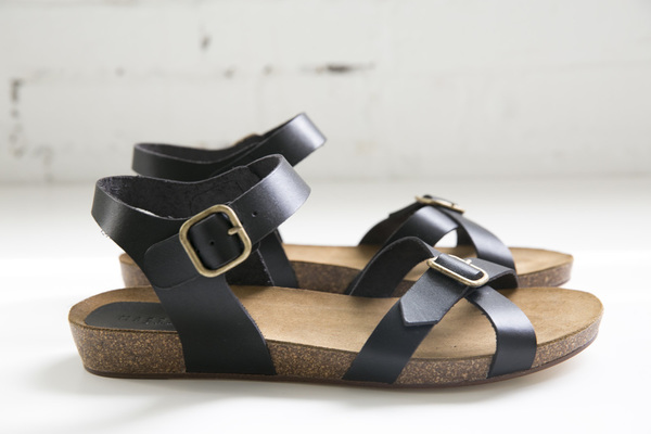 Masscob Antilles Black Leather Buckle Sandal Masscob Antilles Black Leather Buckle Sandal