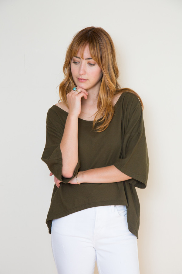 Atelier Delphine Oversized Boyfriend Tee in Fern Atelier Delphine Oversized Boyfriend Tee in Fern