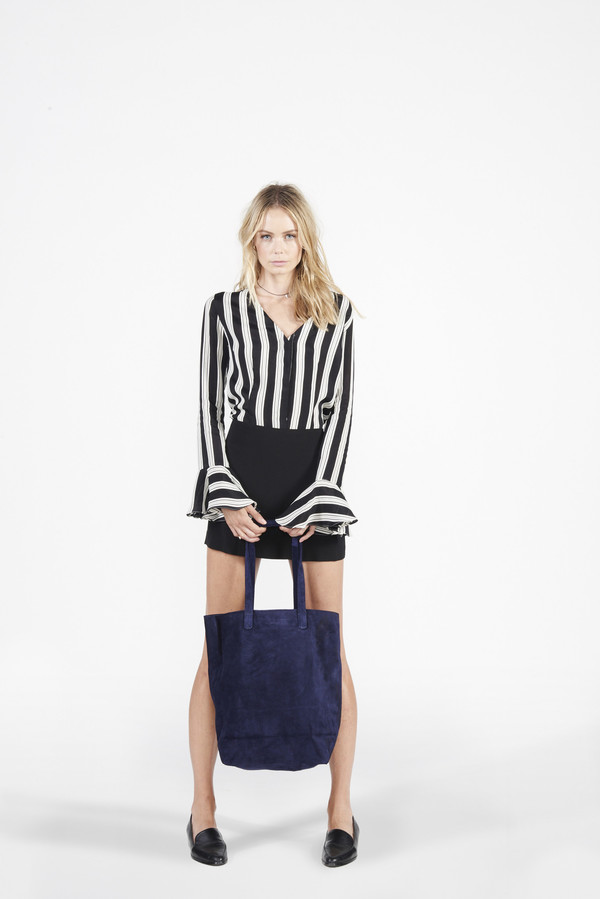BETWEEN TEN Tuscan Bell Sleeve Top - Striped BETWEEN TEN Tuscan Bell Sleeve Top - Striped