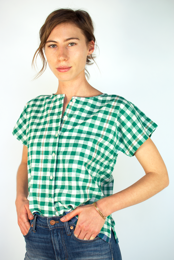 Muny Gingham Khadi Top Muny Gingham Khadi Top
