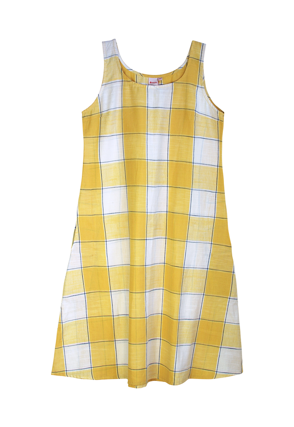Muny Yellow Plaid Tank Dress Muny Yellow Plaid Tank Dress