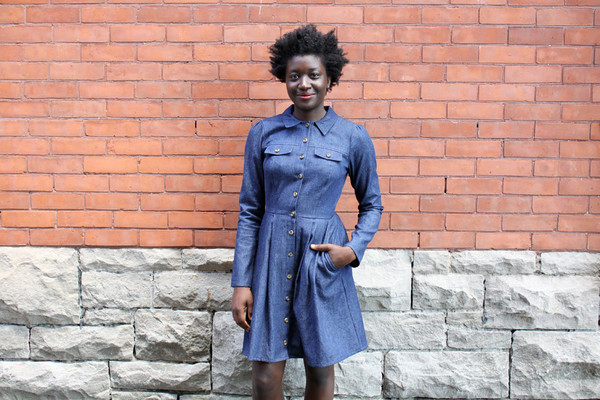 Birds of North America Hoatzin Dress (Dark Wash) POP-UP SALE Birds of North America Hoatzin Dress (Dark Wash) POP-UP SALE