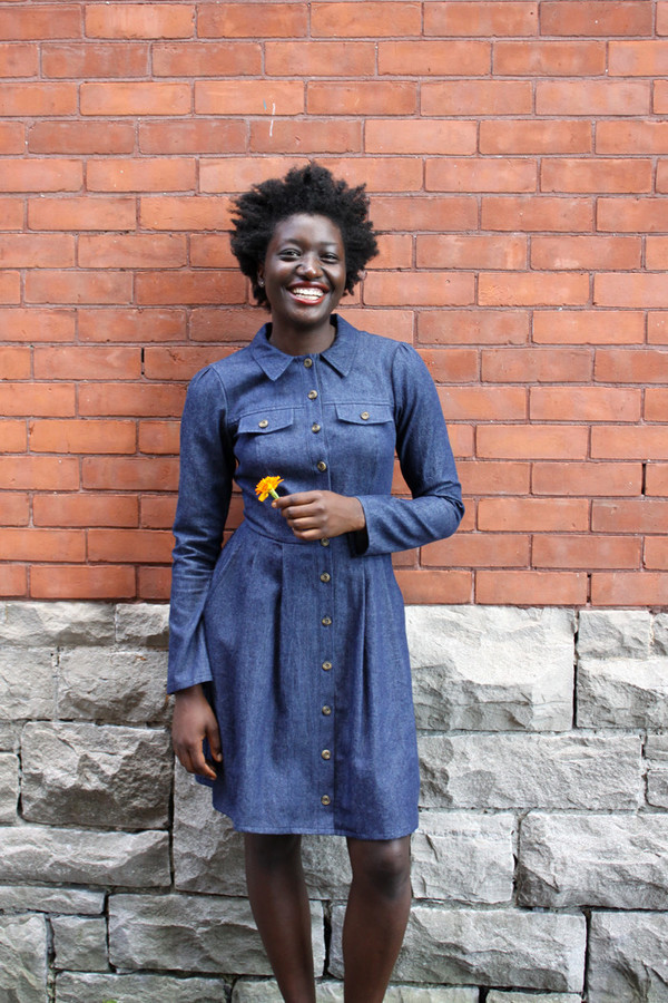 Birds of North America Hoatzin Dress (Dark Wash) POP-UP SALE Birds of North America Hoatzin Dress (Dark Wash) POP-UP SALE