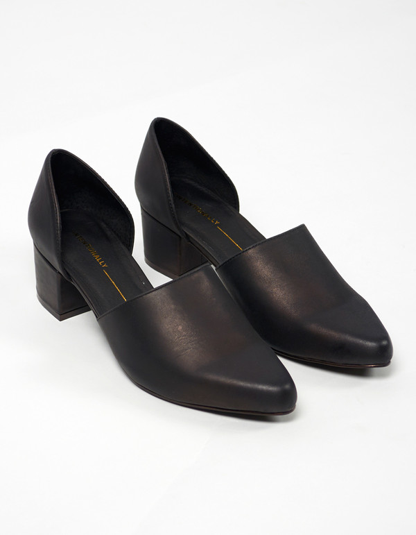 Intentionally Blank Perf D’Orsay Heel Black Intentionally Blank Perf D’Orsay Heel Black